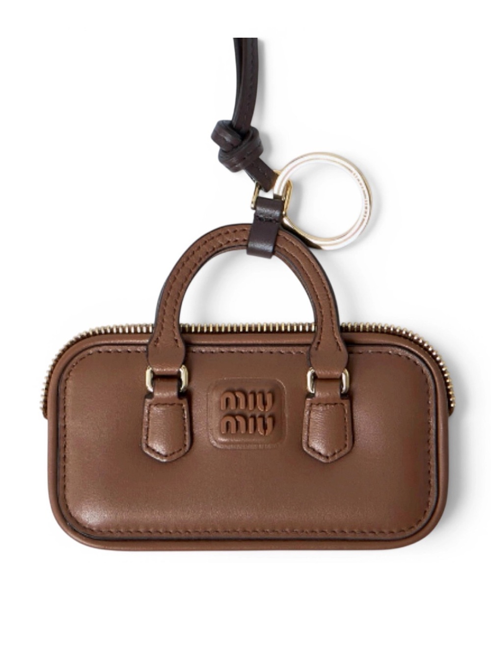 MIU MIU Arcadie bag charm mirror keychain